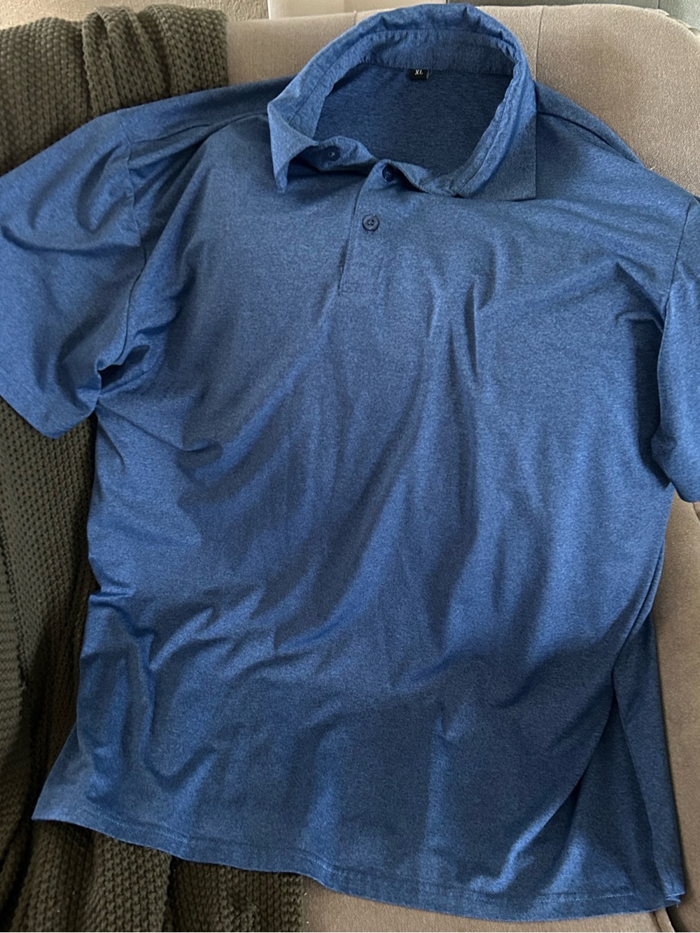 & Other Stories Men's Heathered Navy Polo